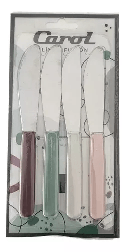 Set X4 Cuchillo Para Untar Untador Carol Color Surtido GASTRONOVO