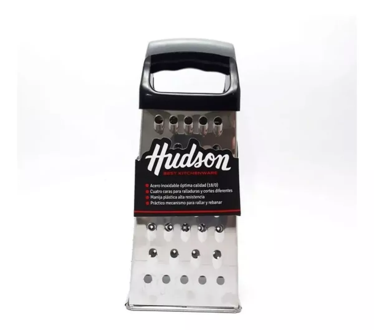 Rallador Manual Acero Inoxidable 4 Caras 22 Cm Hudson — Hudson Cocina